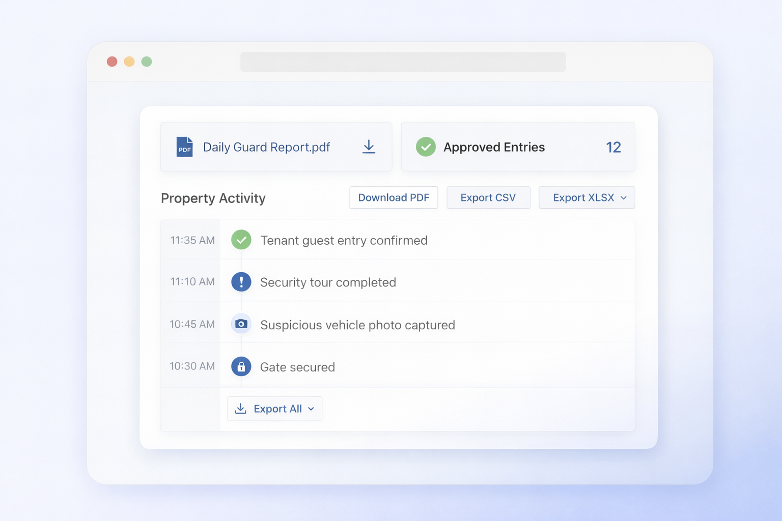 Daily report visibility portal companion